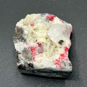 Cinnabar minerals on Dolomite & quartz matrix - mineral specimen